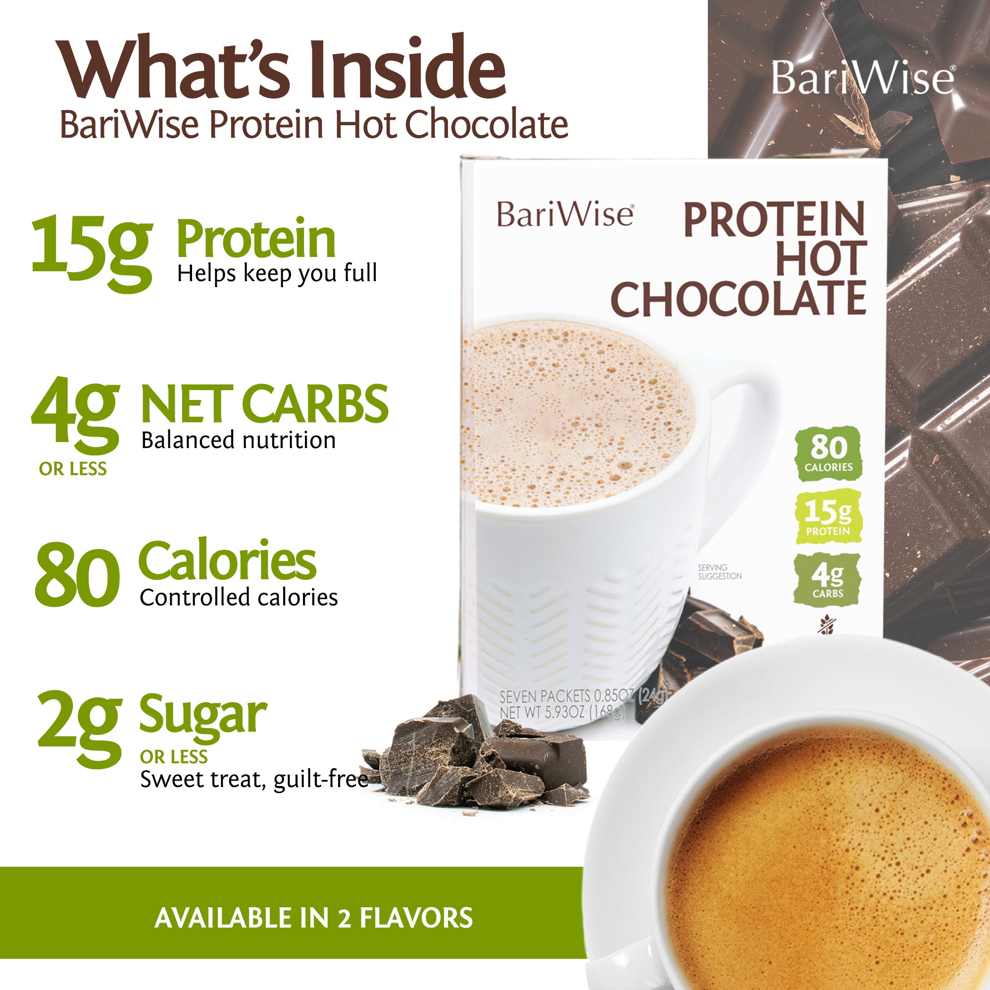 Protein Hot Chocolate & Cappuccino (7ct)