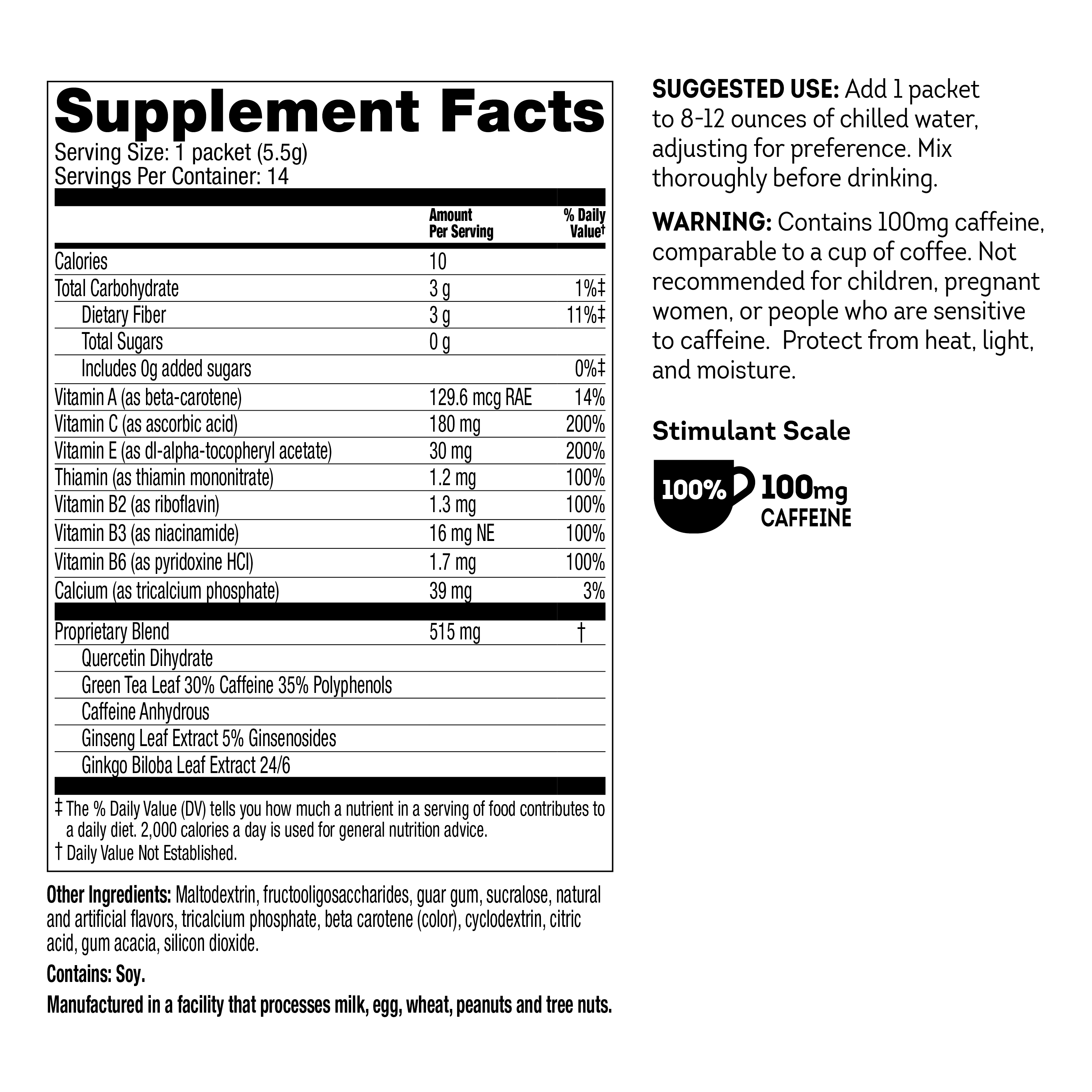 Energy and Hydration Drink Mix Packets (14ct)