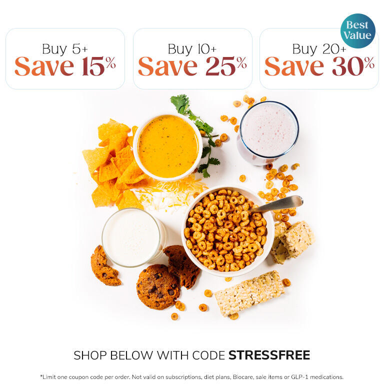 Buy 5+, Save 15%. Buy 10+, Save 25%. Buy 20+, Save 30%. Shop below with code STRESSFREE