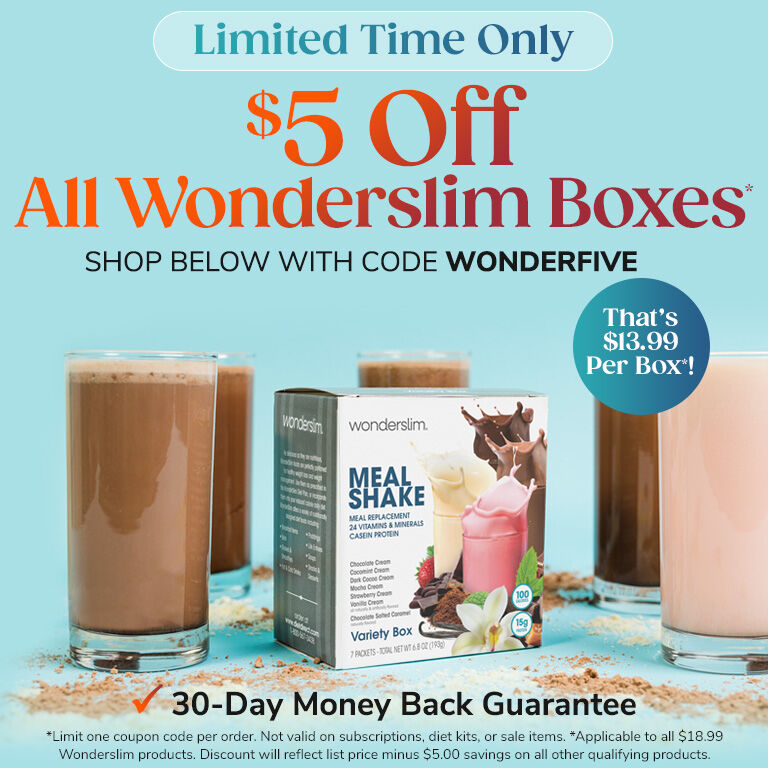 Limited Time Only
$5 OFF All Wonderslim Boxes*
Shop below with code WONDERFIVE