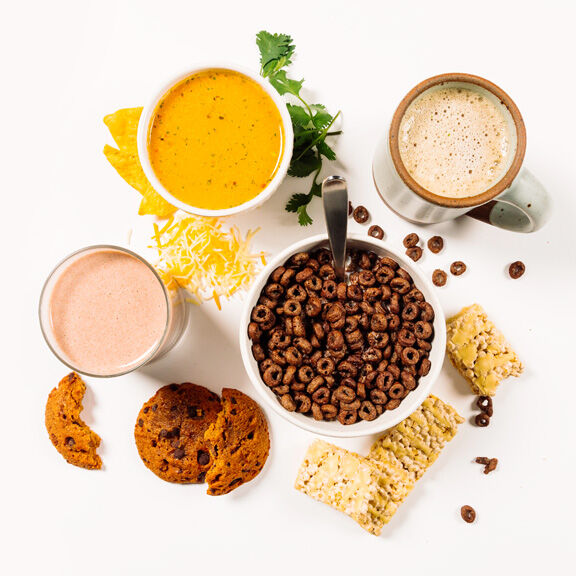 Keto Soup, Low-Carb Protein Cereal, Keto Hot Chocolate, Protein Cookie, Protein & Fiber Bar