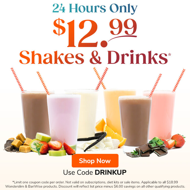 24 Hours Only
$12.99 Shakes & Drinks*
Shop Now
Use Code DRINKUP