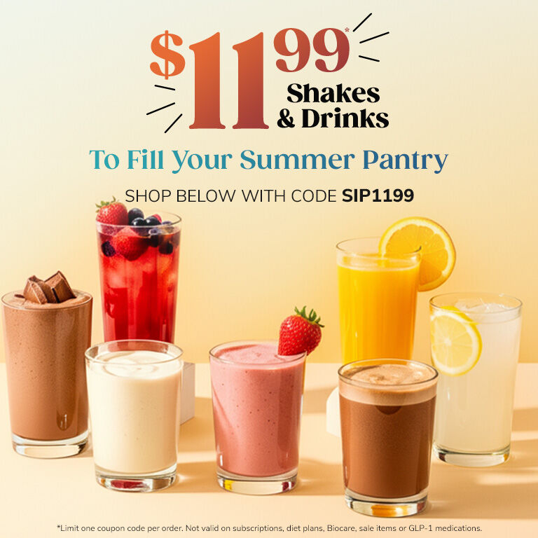 $11.99* Shakes & Drinks To Fill Your Summer Pantry. Shop below with code SIP1199