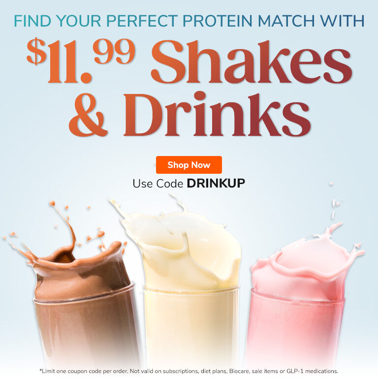 Find Your Perfect Protein Match With $11.99 Shakes & Drinks. Shop Now. Use Code DRINKUP
