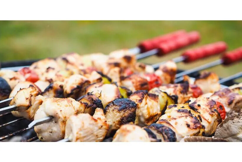 Healthy Dinner Recipe: Grilled Chicken Kabobs over Couscous