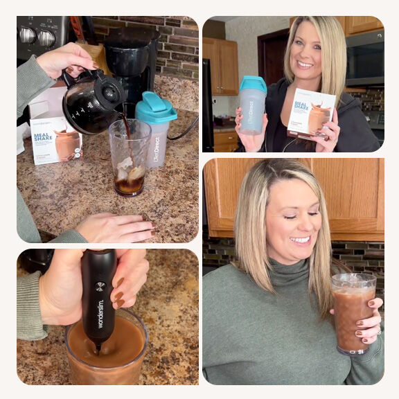 Protein Iced Coffee prepared with Wonderslim Meal Shakes