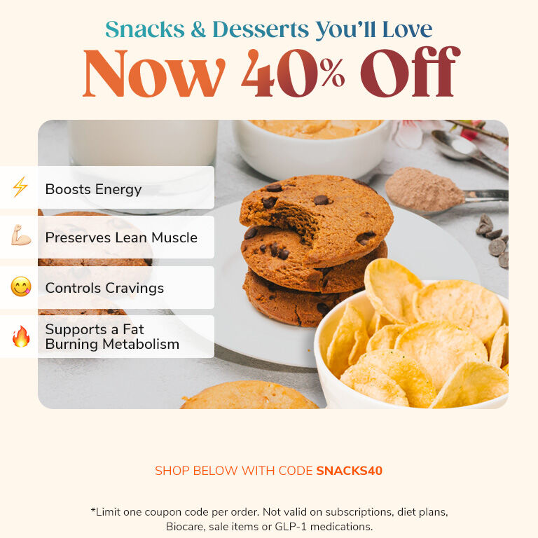 Snacks & Desserts You'll Love Now 40% OFF. Shop below with code SNACKS40