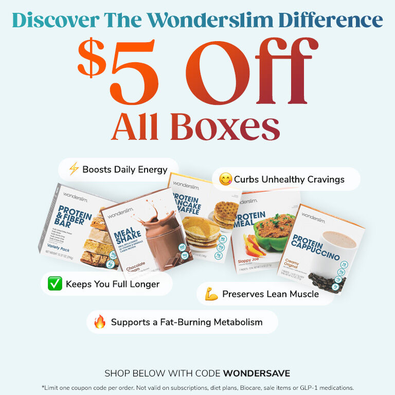 Discover the Wonderslim Difference. $5 OFF All Boxes. Shop below with code WONDERSAVE