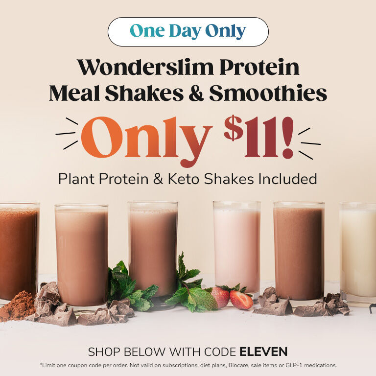 One Day Only | Wonderslim Protein Meal Shakes & Smoothies Only $11! Use Code ELEVEN