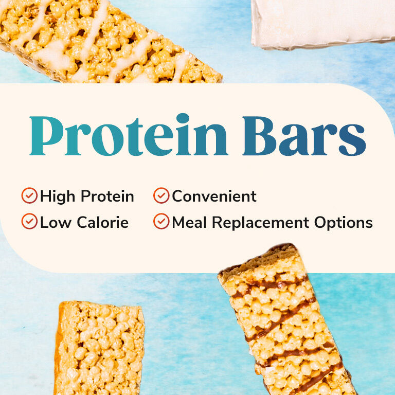 Protein Bars. High Protein. Convenient. Low Calorie. Meal Replacement Options.