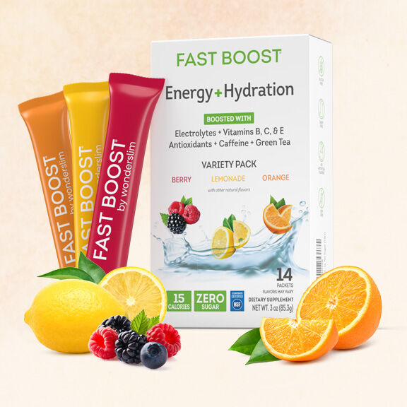 FAST BOOST Energy & Hydration Drink Mix, Variety Pack