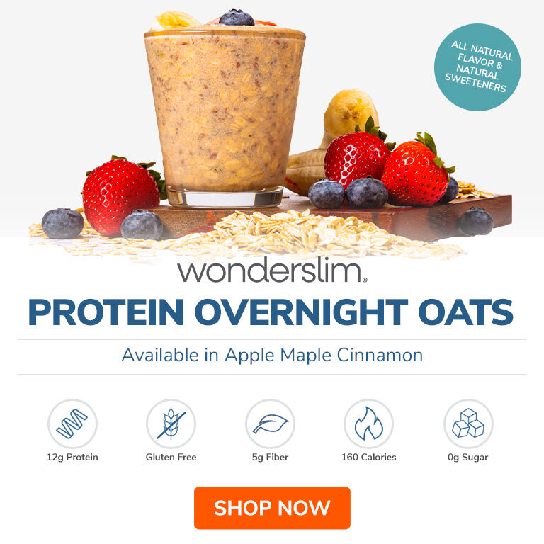 Wonderslim Protein Overnight Oats - Available in Apple Maple Cinnamon