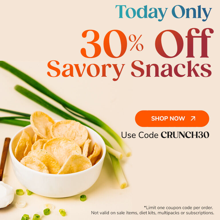 Today Only
30% Off Savory Snacks
Shop Now >>
Use Code CRUNCH30