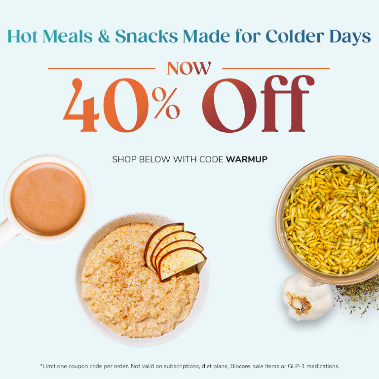 Hot Meals & Snacks Made for Colder Days Now 40% OFF. Shop below with code WARMUP