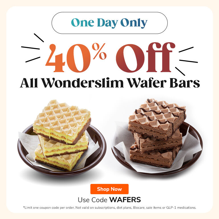 One Day Only. 40% OFF All Wonderslim Wafer Bars