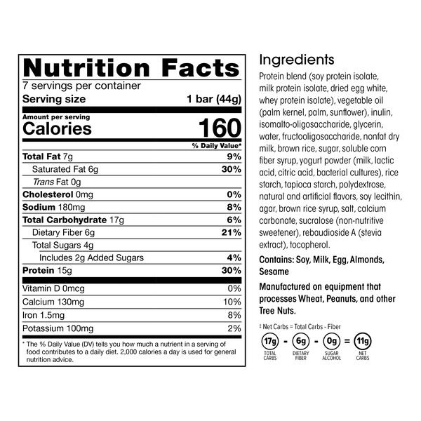 Protein & Fiber Bars (7ct) image number null