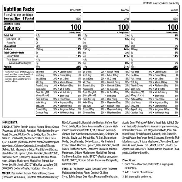 Advanced Plant Based Pea Protein Meal Replacement Shake (5ct) image number null
