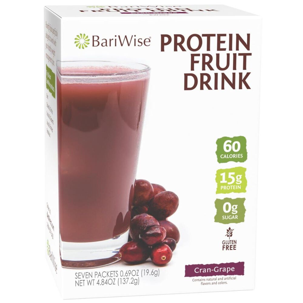 Protein Fruit Drink CranGrape (7ct), BariWise DietDirect