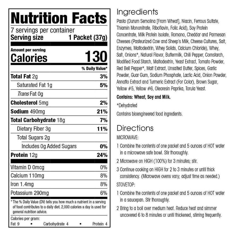 Protein Pasta Spicy Cheese (7ct), WonderSlim DietDirect 16.99 USD