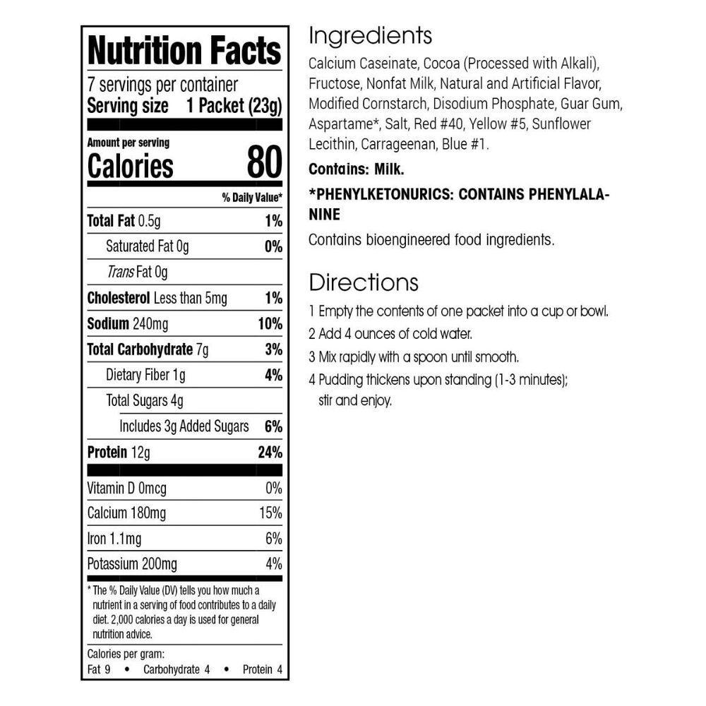 Protein Pudding Dark Chocolate (7ct), WonderSlim DietDirect 16.99 USD