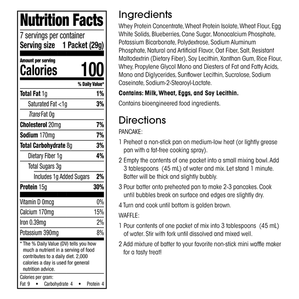 High Protein Breakfast Pancake and Waffle Mix (7ct) image number null