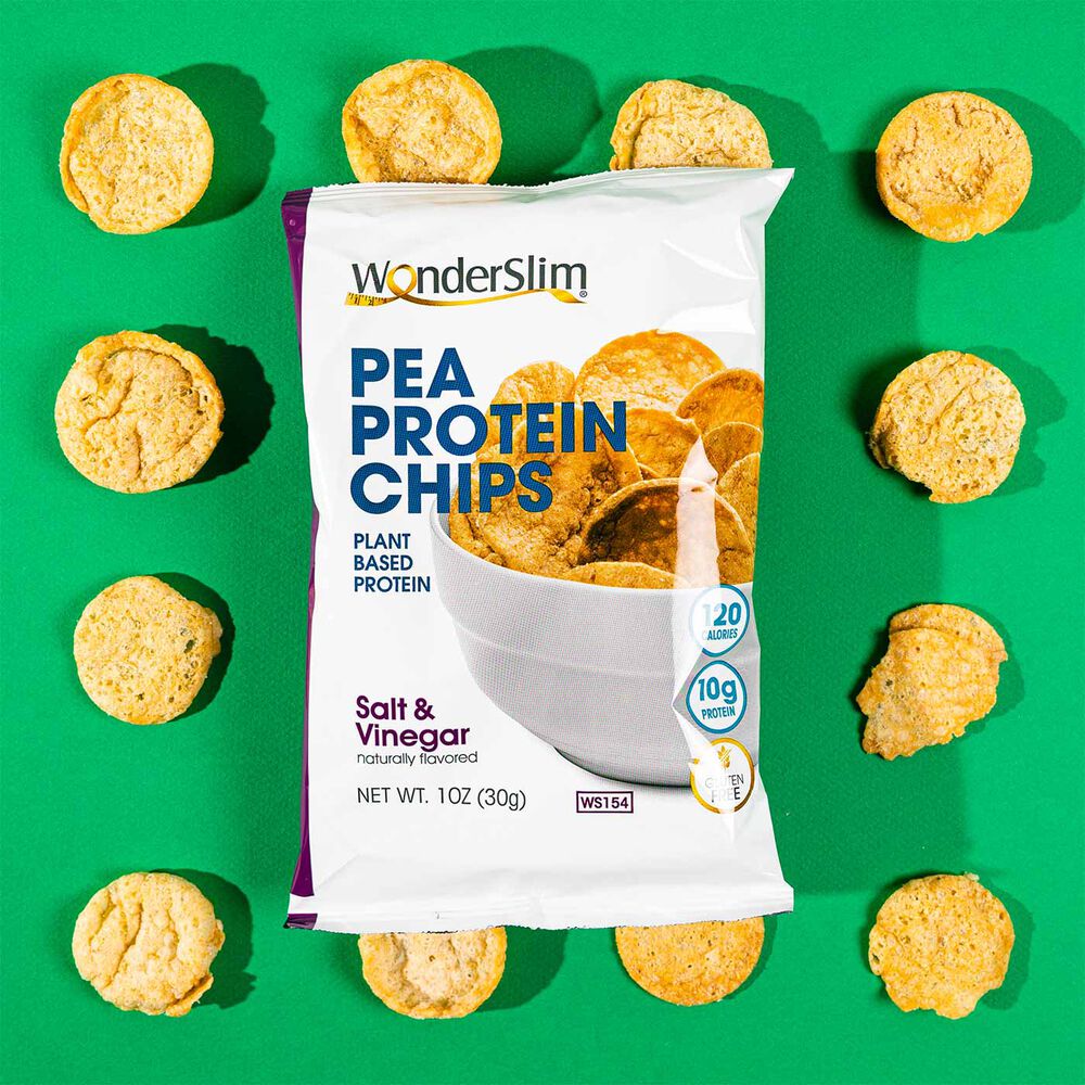Pea Protein Chips Salt & Vinegar (7ct), WonderSlim DietDirect 16.99 USD