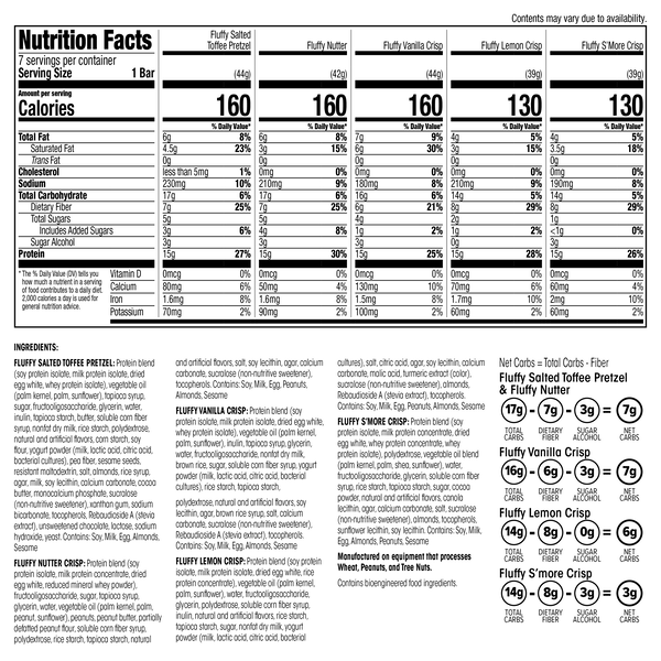 Protein & Fiber Bars (7ct) image number null