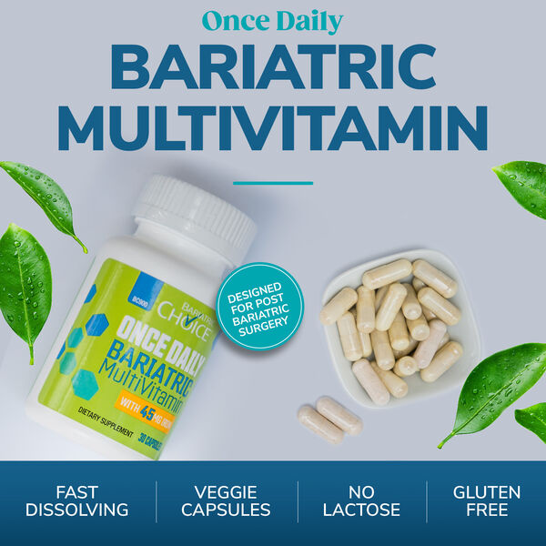 Once Daily Bariatric MultiVitamin Capsule with 45mg Iron image number null