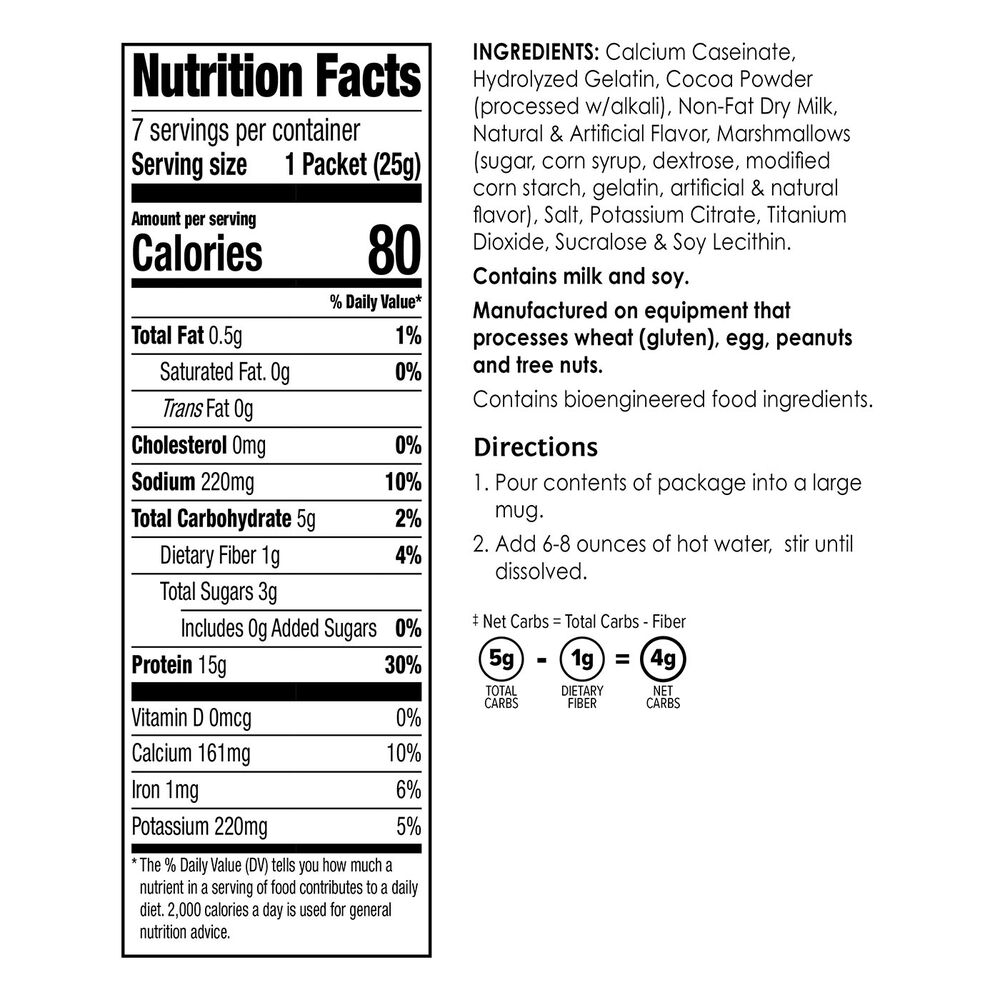 Protein Hot Chocolate with Marshmallows (7ct), BariWise 16.99 USD