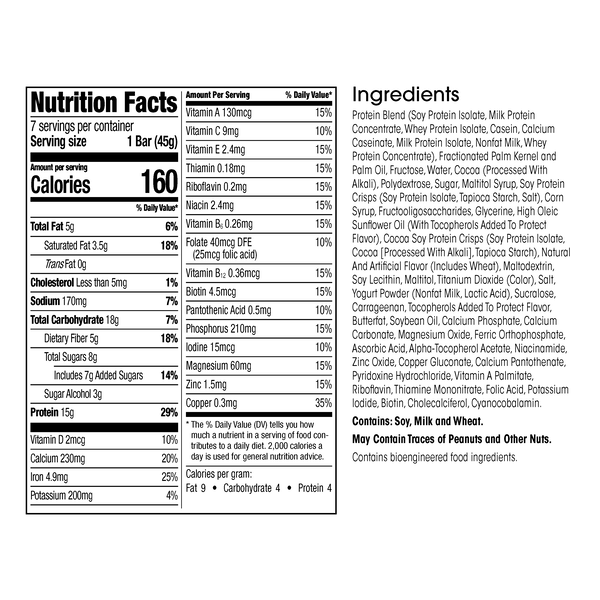 Meal Replacement Protein Bar (7ct) image number null