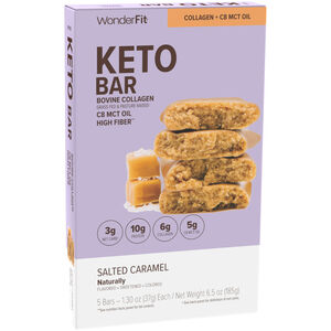 by WonderSlim Keto Protein Bar, Salted Caramel (5ct)