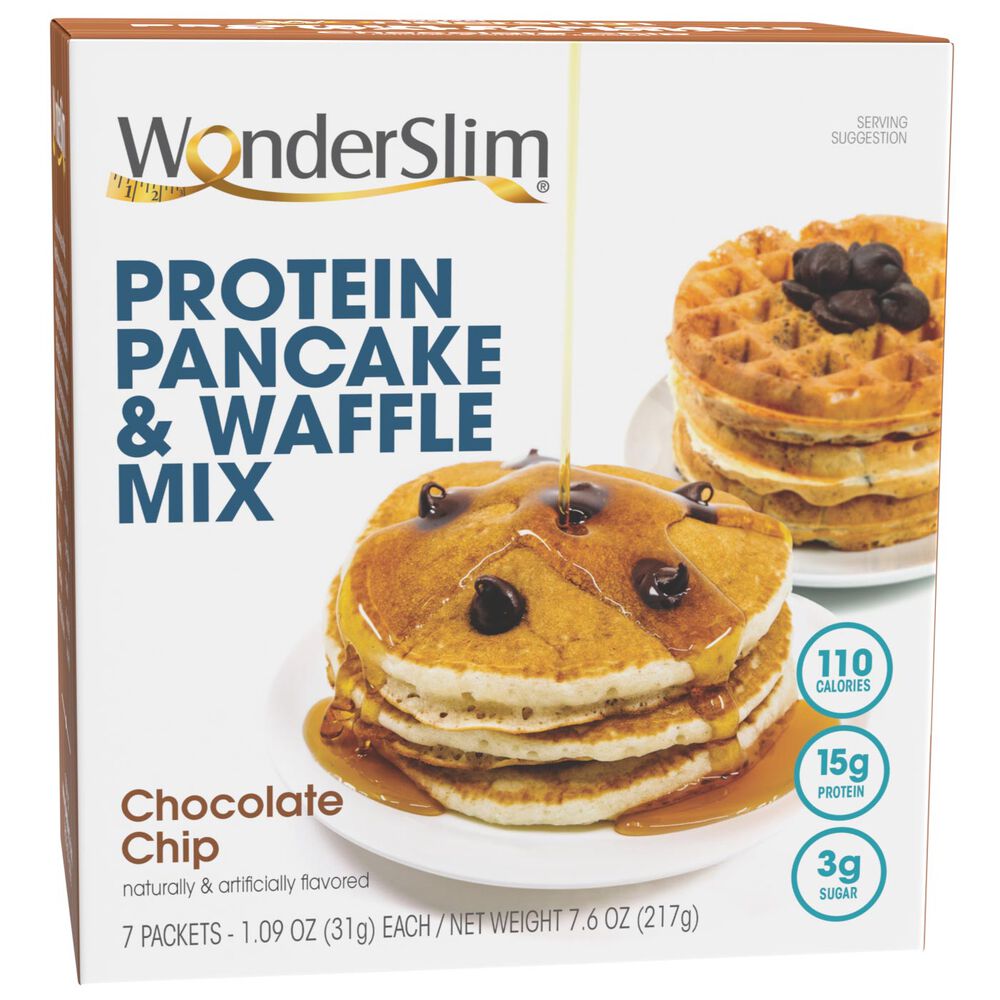 Protein Pancake & Waffle Mix Chocolate Chip (7ct), Wonderslim Diet Direct 16.99 USD