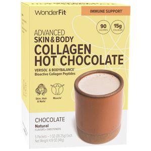 by WonderSlim Skin & Body Collagen Hot Chocolate, Chocolate (5ct)