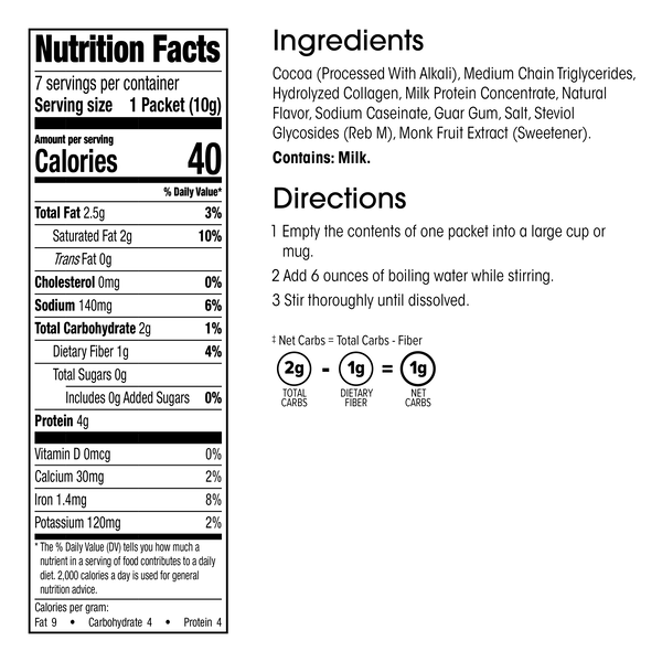 Keto Hot Chocolate (7ct) image number null