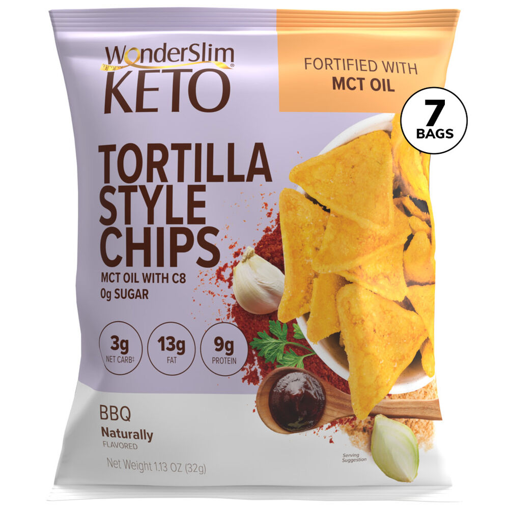 KETO Tortilla Chips BBQ (7ct), WonderSlim DietDirect 13.59 USD