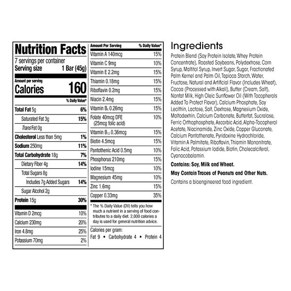Protein Meal Replacement Bars (7ct) image number null