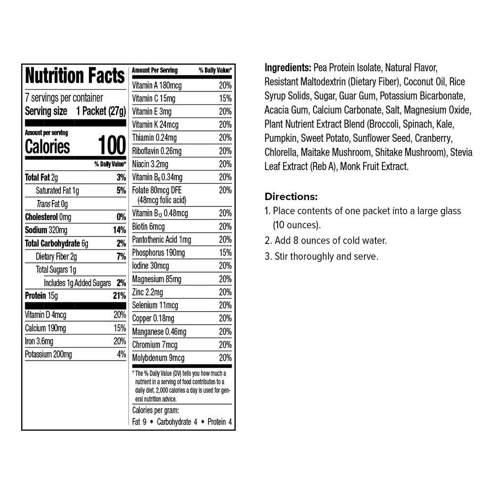 Plant Protein Meal Replacement Shake, Vanilla (7ct), WonderSlim