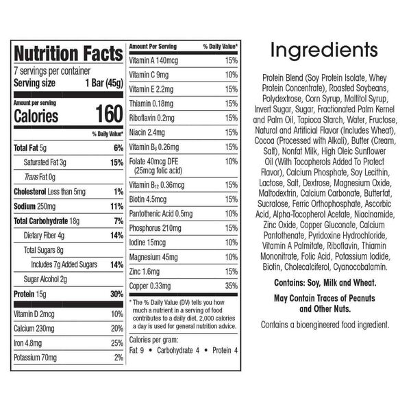 Meal Replacement Protein Bar (7ct) image number null