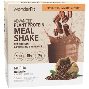 Advanced Plant Based Pea Protein Meal Replacement Shake, Mocha (5ct)