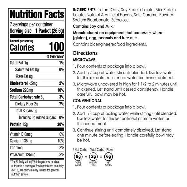 Protein Oatmeal Packets (7ct) image number null