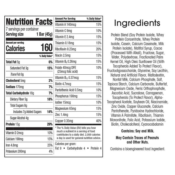 Meal Replacement Protein Bar (7ct) image number null