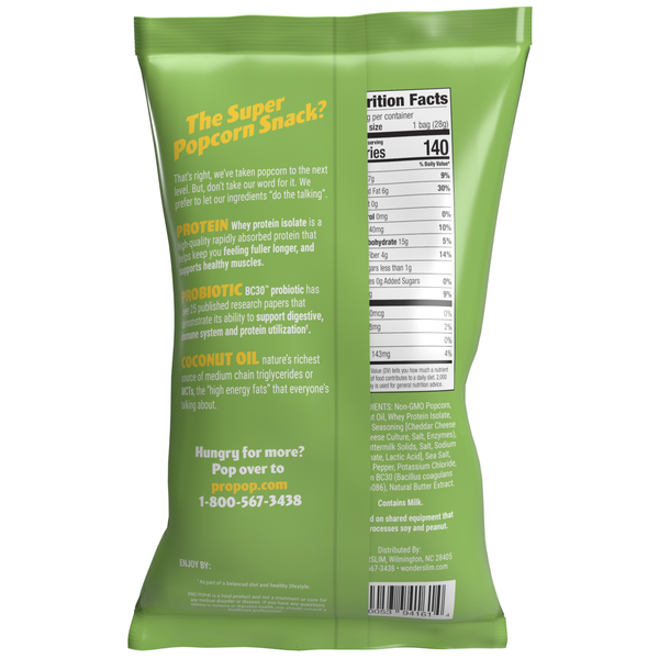 ProPop Protein Popcorn Snack, Cheddar Jalapeño (7ct) image number null
