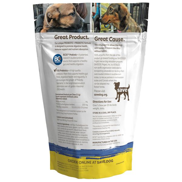 Probiotics + Prebiotics for Dogs (90ct) image number null