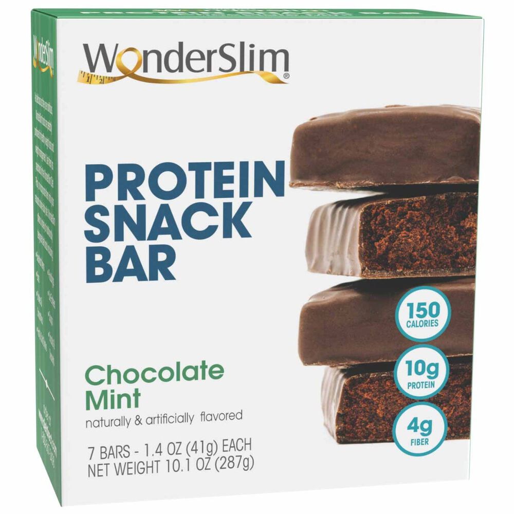 Buy Protein Snack Bar Chocolate Mint (7ct), WonderSlim ...