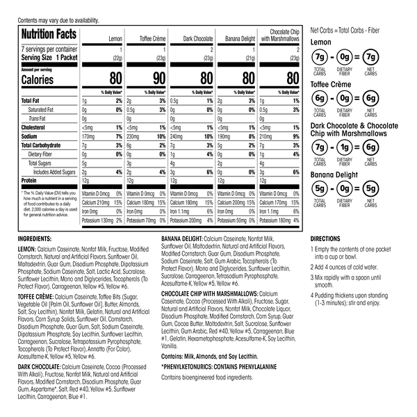 High-Protein Pudding Mix (7ct) image number null