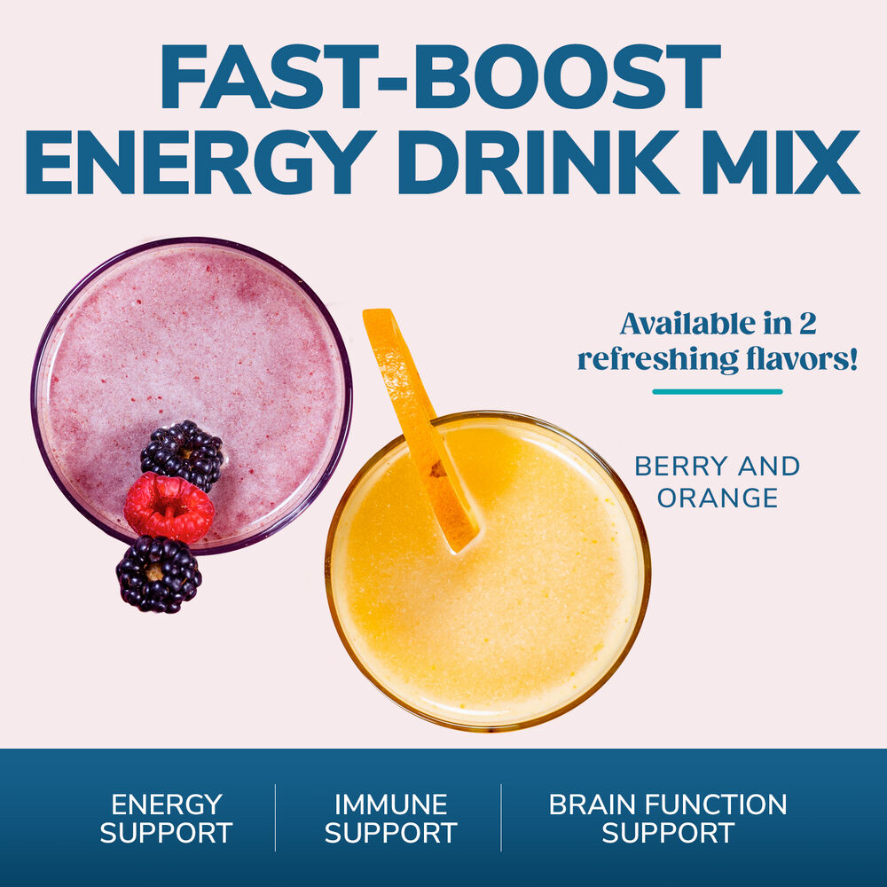 FASTBOOST Energy Drink Mix Natural Berry (14ct), WonderSlim