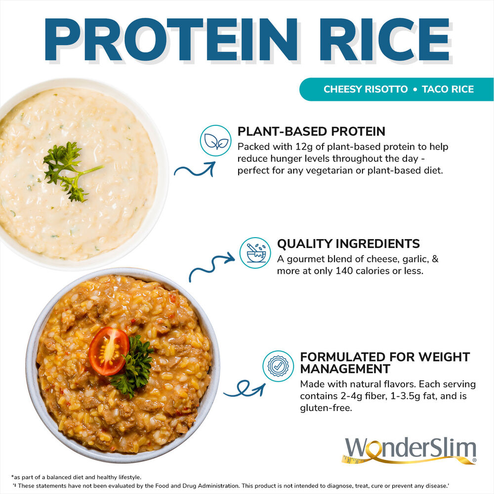 Protein Rice Cheesy Risotto (7ct), WonderSlim DietDirect 16.99 USD