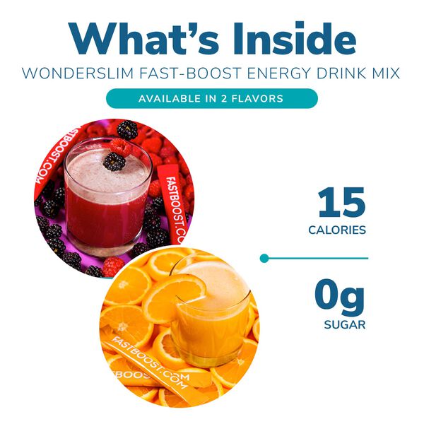 FASTBOOST Energy Drink Mix Natural Berry (14ct), WonderSlim