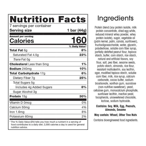 Protein & Fiber Bar (7ct) image number null