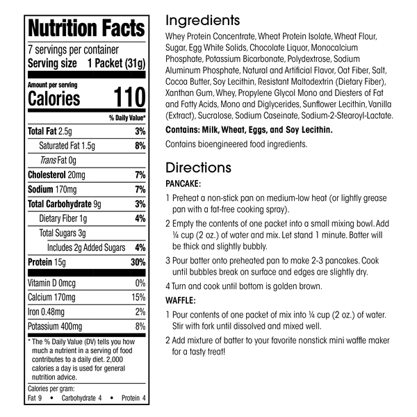 High Protein Breakfast Pancake and Waffle Mix (7ct) image number null